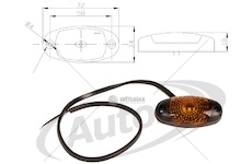 Svítilna poziční ft25ž/12v-30v led oranžová s kabelem 0,5m 0048870_A
