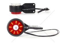 Svítilna poziční na gumě 12v/24v led č/b, kabel 0,36m 0260037_A