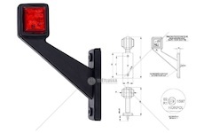 Svítilna poziční - tykadlo l 12v/24v 0,5/1w led č/b krátká, kabel 0,4m 0147576_A