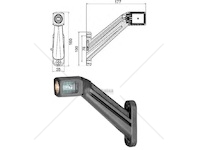 Svítilna poziční - tykadlo l 24v led č/b/o, kabel 0,5m se zástrčkou easyconn 90° 0176379_A