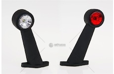 Svítilna poziční - tykadlo l/p 12v/30v led č/b dlouhá, kabel 0,5m 0075301_A