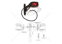 Svítilna poziční - tykadlo p 12v/24v led č/b/o, kabel 0,4m 0181096_A