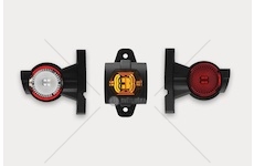 Svítilna poziční - tykadlo p 12v/30v ft-140a/p led č/b/o krátká, kabel 0,5m 0182690_A