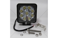 Svítilna pracovní čtvercová 9 LED 9X3W  SM12326BK