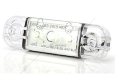 Svítilna přední obrysová LED čirá 12-24V, plochá WAS W97.1/710