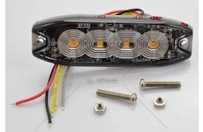 Svítilna varovná diodová 12-24V žlutá SM3020B