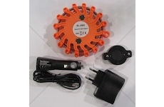 Svítilna výstražná LED magnetická, 9 funkcí - 15 LED s nabíjecí sadou