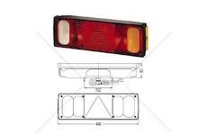 Svítilna zadní 5-dílná l krone, hella  0039971_A