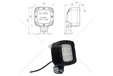Svítilna zpátečky ft-036/12v-30v/ 100x100x74 rev led s kabelem 1,4m, couvák 0182505_A