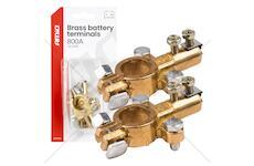 Svorky na autobaterii mosazné 800AMP, 2 ks / blistr AMIO-04390