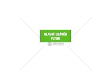 Tabulka - Hlavní uzávěr plynu, samolepka 210x87mm