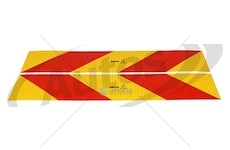 Tabulka reflexní 565x140 šrafovaná auto, nálepka - sada  0162405_A