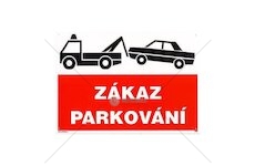 Tabulka - Zákaz parkování, plastová tabulka 297x210mm