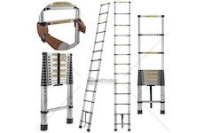 Teleskopický žebřík 3,8m, 150kg, hliníkový GEKO