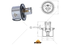 Termostat 86°c s těsněním volvo fl6,fm12, fl12, f10, f16, fh12, fh16 td61/td63/td102/td103 0300008_A