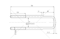 Třmen pera m20x1,5x77x350 zadní daf lf45 0266852_A