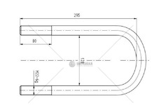 Třmen pera m22x2,5/130x295 s maticemi bpw 0147338_A
