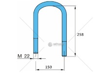 Třmen pera m22x2,5/150x258 bpw eco 0146733_A