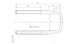 Třmen pera MB M12*1,5*62*160 CSY K-AZME-0016