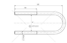 Třmen pera MB M14*1,5*74*215 CSY K-AZME-0062
