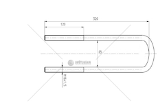 Třmen pera MB M16*1,5*80*320 CSY K-AZME-0020-A