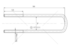 Třmen pera MB M16*1,5*84*380 CSY K-AZME-0065