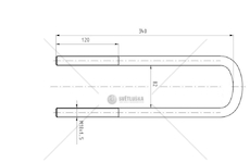 Třmen pera MB M18*1,5*82*340 CSY K-AZBP-0012-A