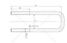 Třmen pera MB M20*1,5*91*320 CSY K-AZME-0060