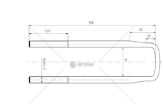 Třmen pera MB M20*1,5*92*390 CSY K-AZME-0047-A