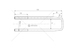 Třmen pera MB M20*1,5*92*430 CSY K-AZME-0052-A