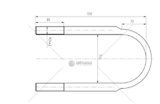 Třmen pera TRAILOR M24*2*145*330 CSY K-AZTR-0002