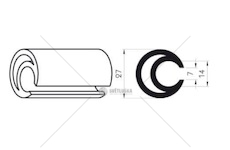 Tyč napínací střešní konstrukce 27x3300 al plachty kögel 0138768_A