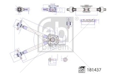 Tyč vodící - triangl 609x130x48mm daf cf,lf euro 6 od 2013, xf euro 6 od 2012 0473038_A