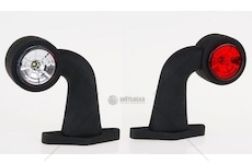 Tykadlo červeno-bílá LED krátká zahnutá L nebo P