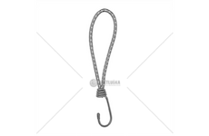 Úchyt stahovací elastický 0.6x20cm, 1ks BUNGEE CORD HOOK