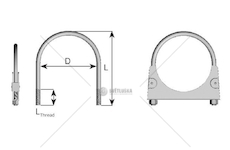 Upínač, výfukový systém DINEX DIN90095
