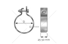Upínač, výfukový systém DINEX DIN99780