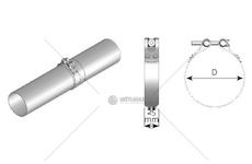 Upínač, výfukový systém DINEX DIN99892