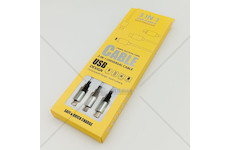 USB kabel pro nabíjení telefonu 3v1 ,2A, 1,2m nylonový oplet