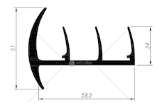 USZCZELKA IZOTERMY NACZEPY 51*59,5*24  1099