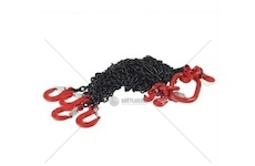 Vázací řetěz s okem a hákem do 2,36t, dl=2m, 6mm tloušťka řetězu zkracovací háky 4c