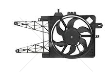 Ventilátor chladič fiat punto 99>  + obal 1.2 valeo, ułamany plastikowy element mocujący ft56149-01