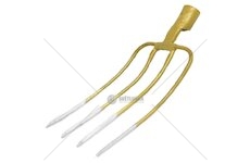 Vidle, 4 hroté, bez násady, žluté MAR-POL