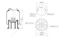 Vlnovec pérování kompletní - plastový zvon fruehauf 0022967_A