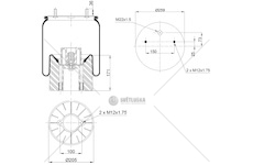 Vlnovec pérování kompletní - plastový zvon ror, mercedes, meritor 0240161_A