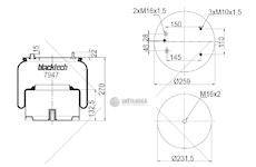 Vlnovec pérování kompletní - železný zvon daf 95xf, cf65, cf75, cf85,  0076283_A