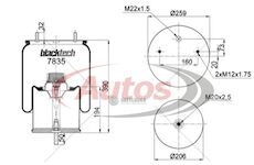 Vlnovec pérování rml7835c3 železný zvon gigant, sae, smb 0027114_A