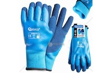 Voděodolné, zateplené pracovní rukavice, jersey - latex, velikost 11 - GEKO