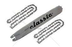 Vodící lišta na řetězové pily a 2 řetězy 40 cm 16