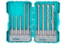 Vrtáky do betonu, sada 9ks, 5-16mm, SDS Plus, industrial, TOTAL